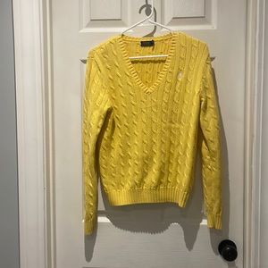 Polo by Ralph Lauren vneck cable knit sweater SZ large